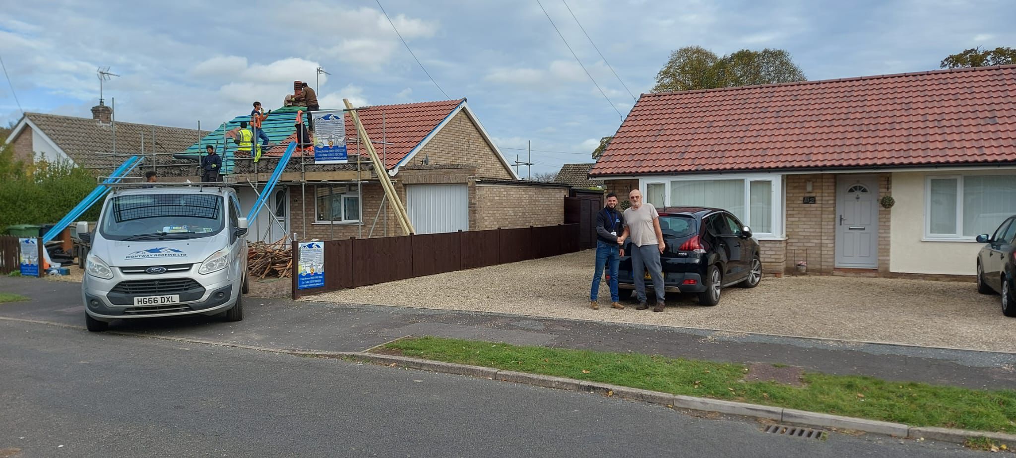 Completed roofing project