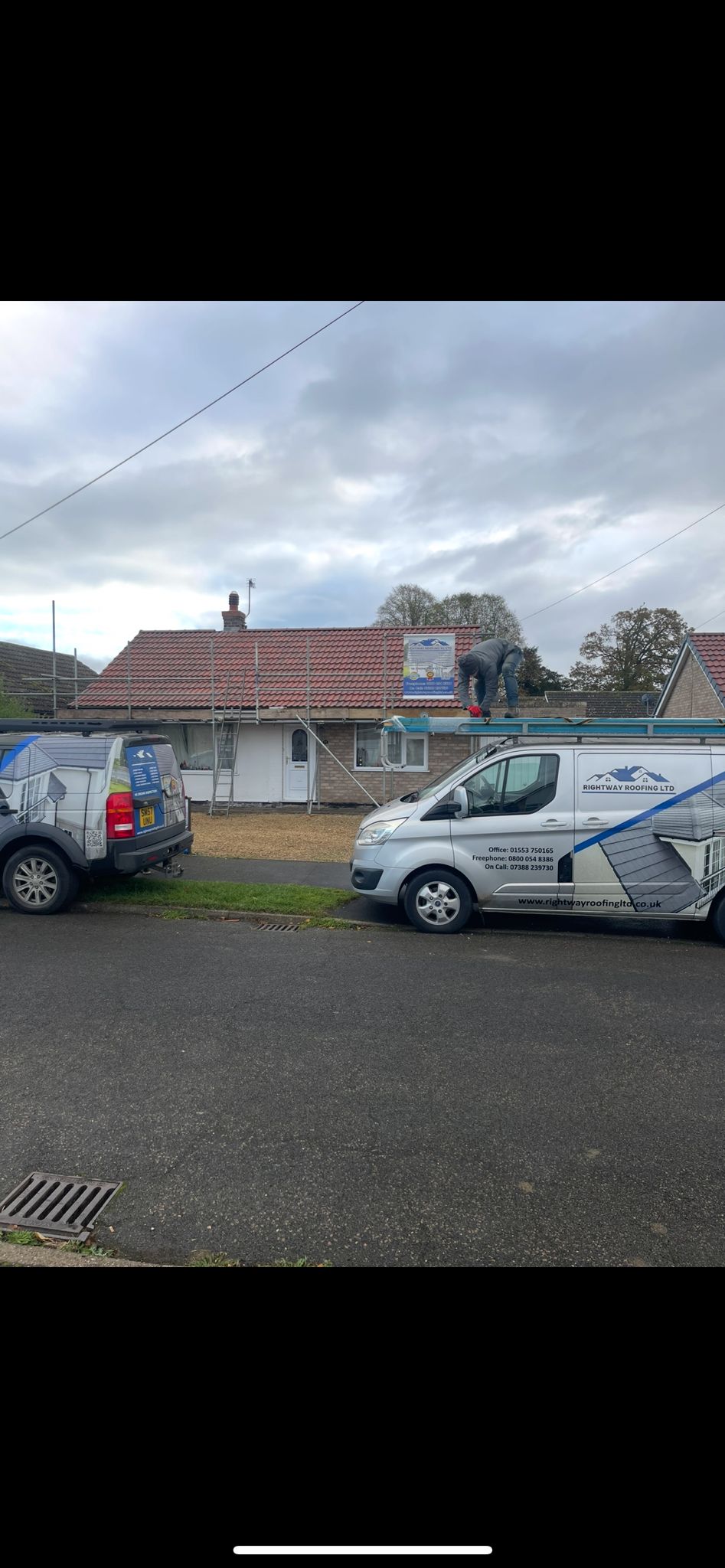 Rightway Roofing team on job site